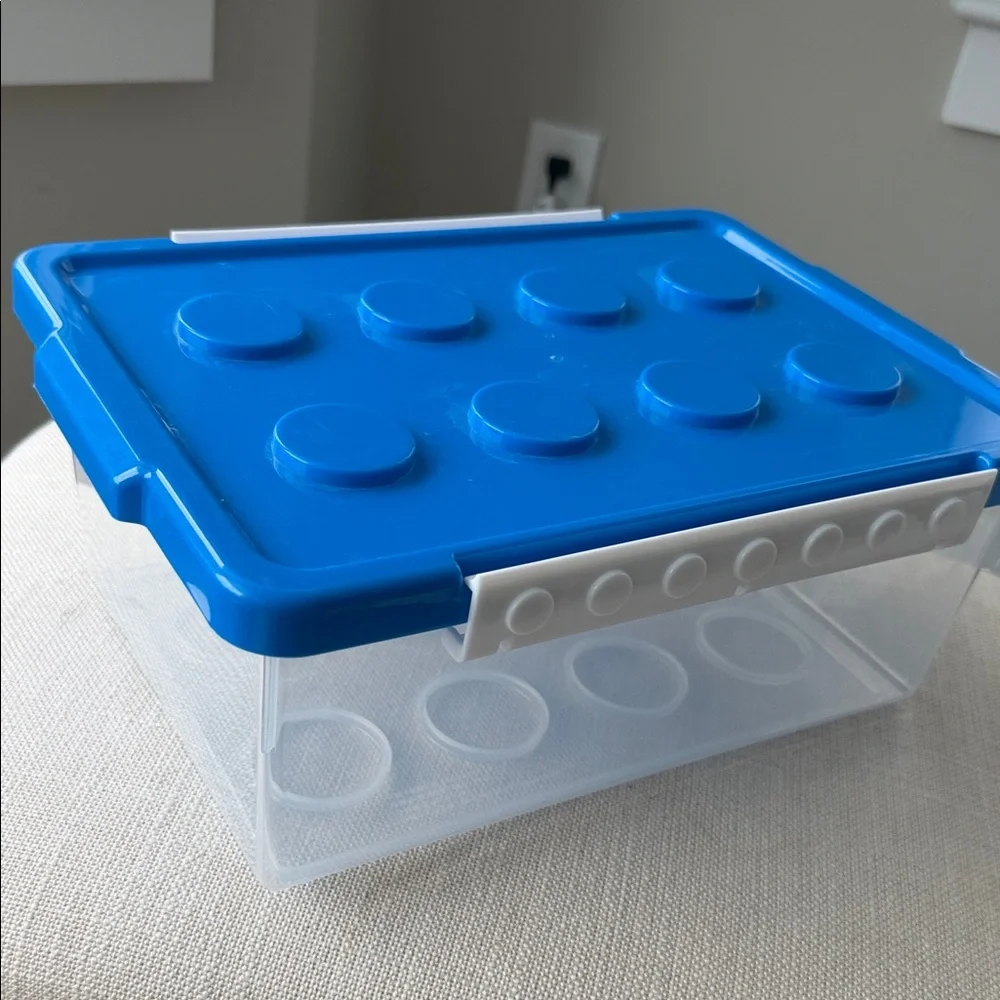 Lego Blue Stackable Storage Box 10x7x5 inches